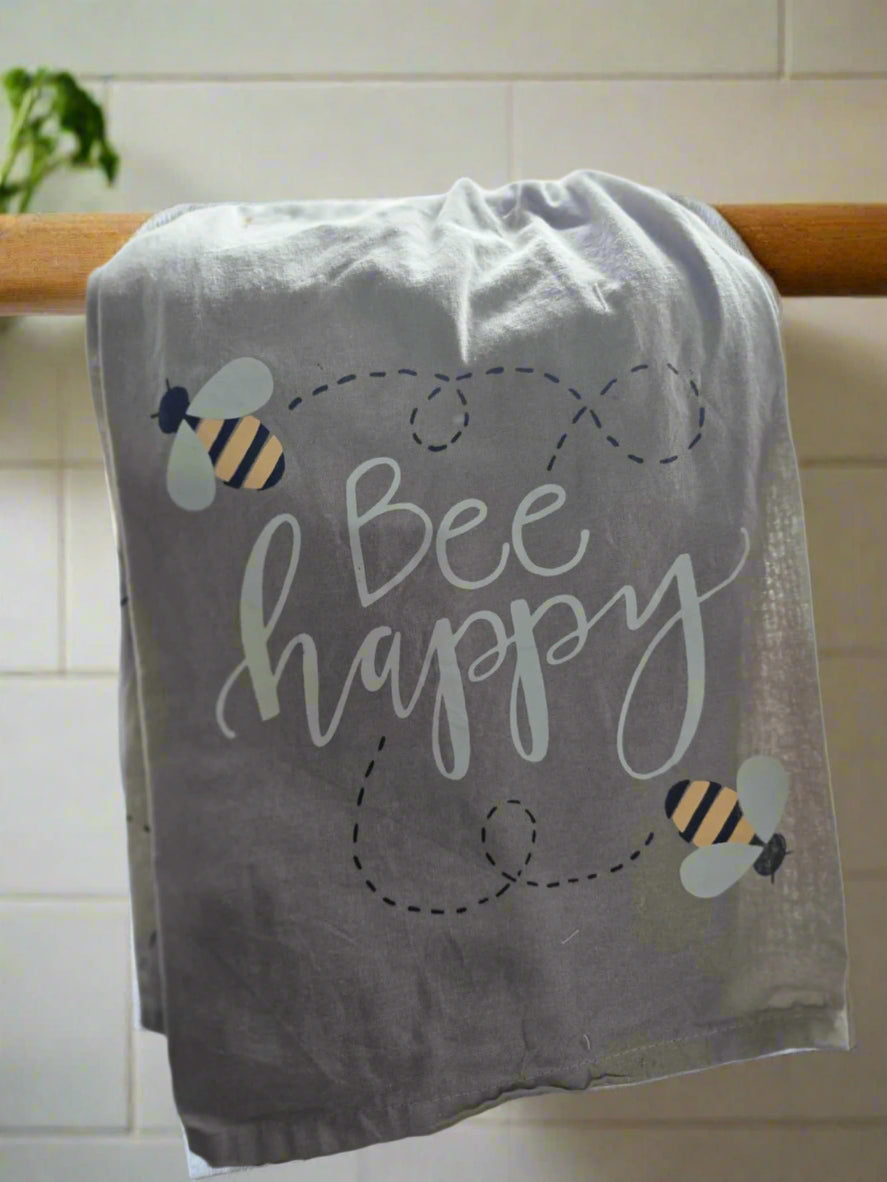 Bee Happy Dish Towel