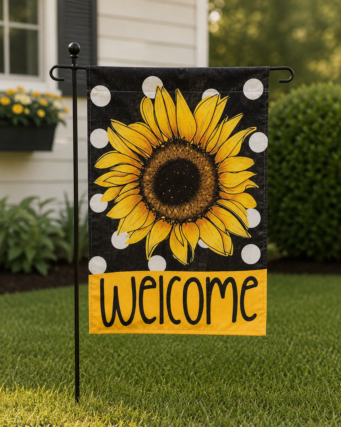 Sunflower Welcome Flag