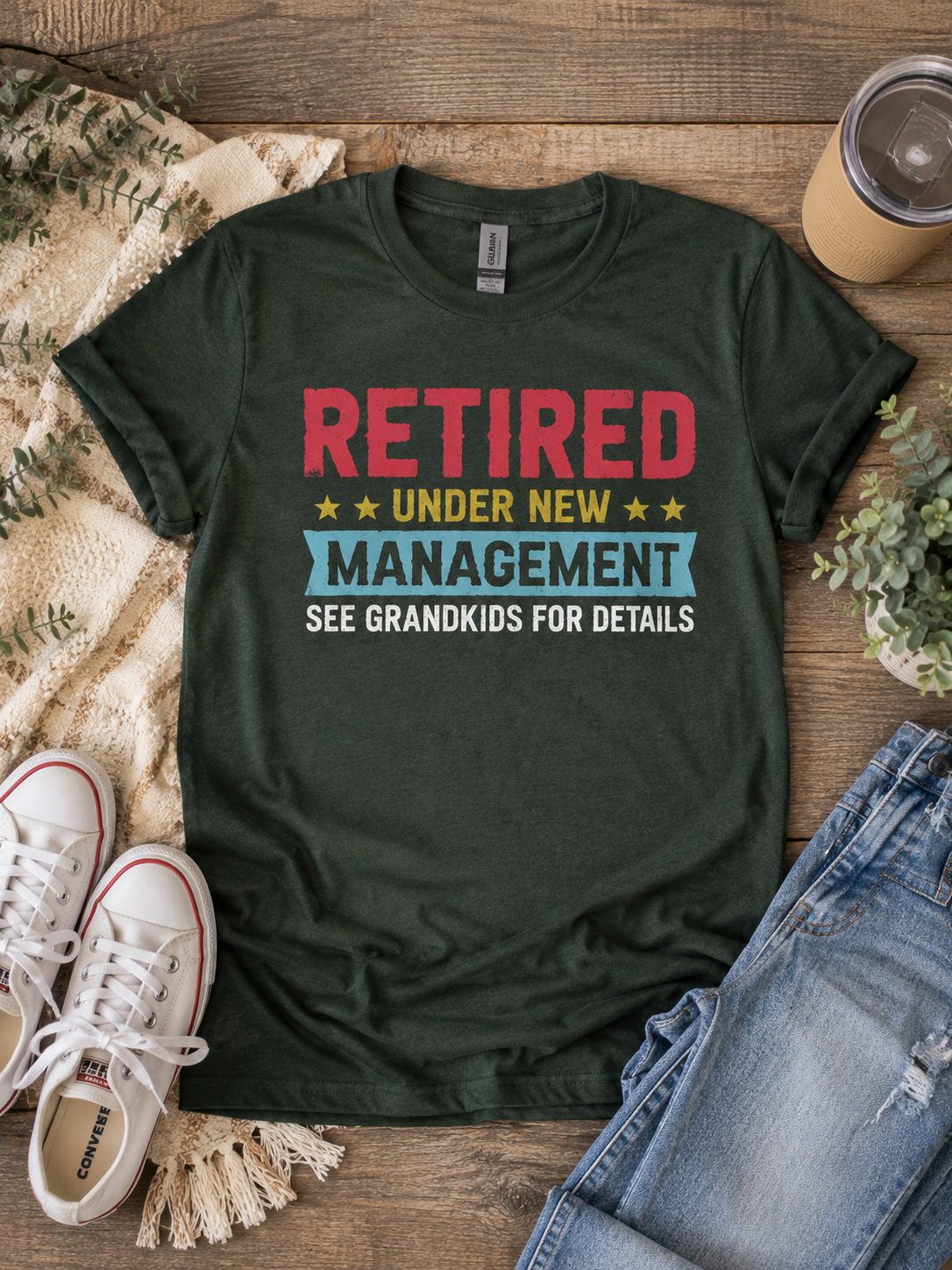 Retired Under New Management Graphic T-Shirt