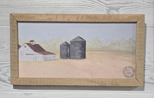Hand Painted Barn Scene