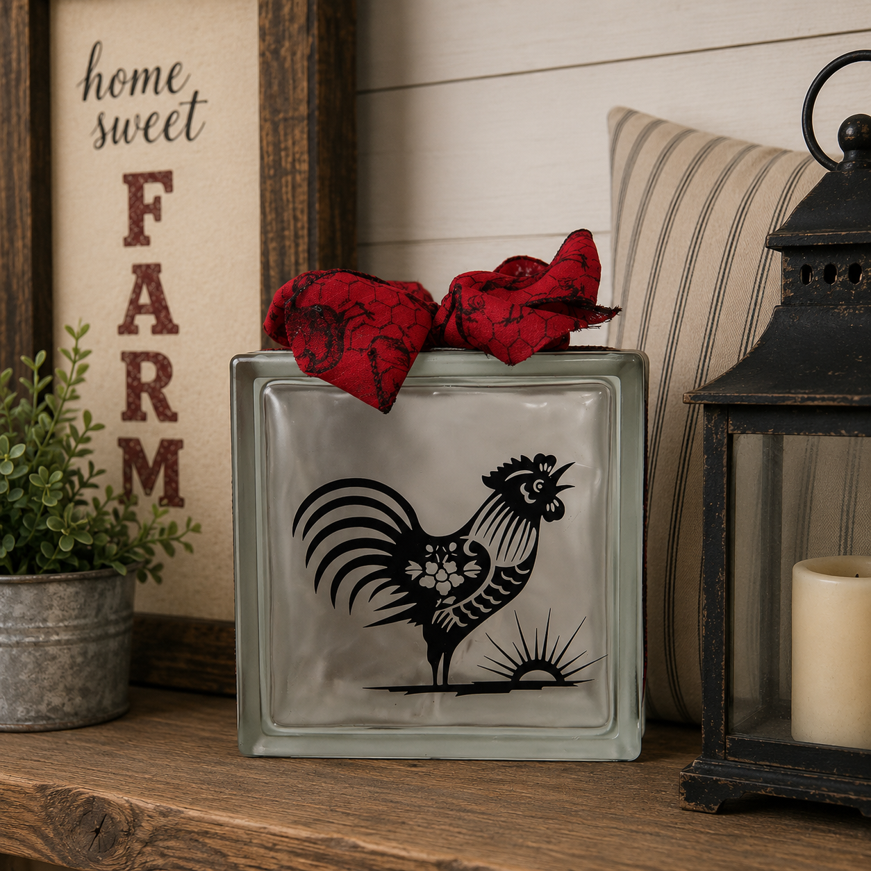 "The Rooster Crows" Light Block