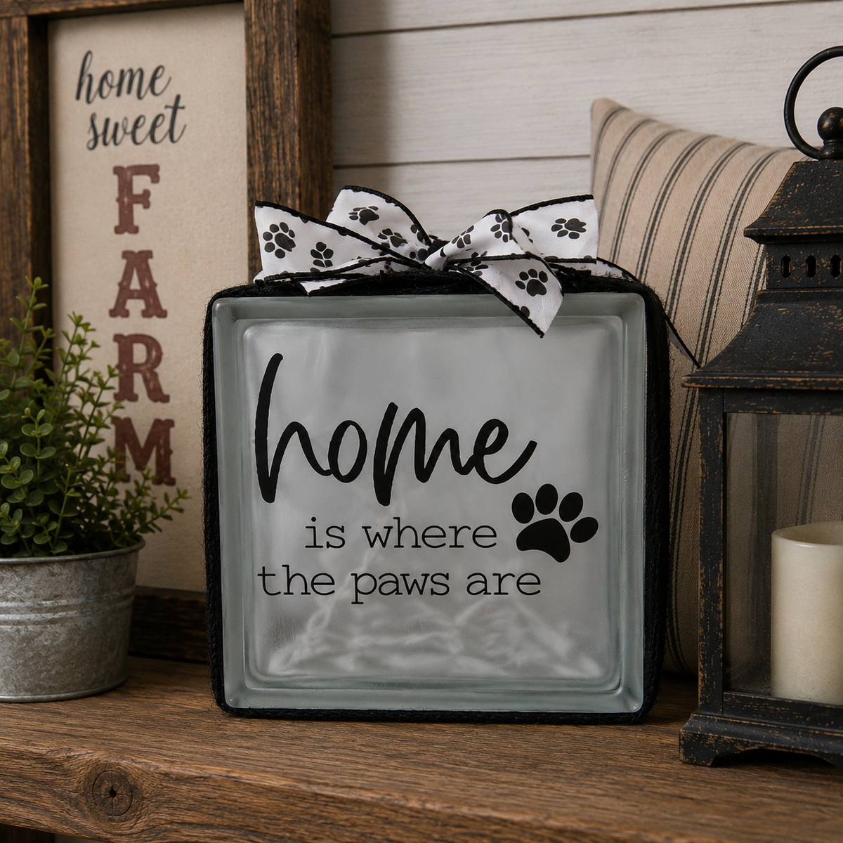 "Home is where the paws are" Light Block