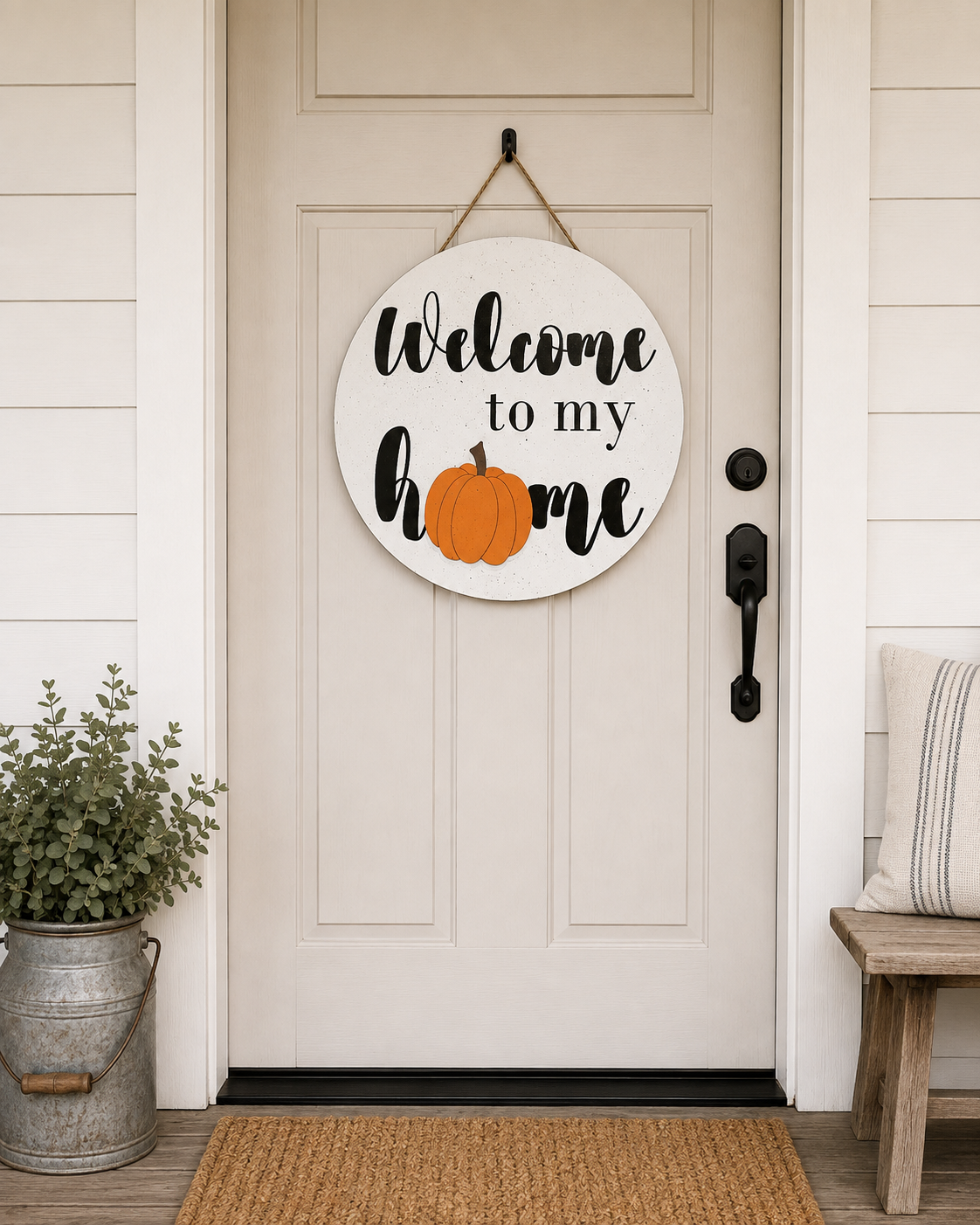 Changeable Holiday Circle Welcome Home Sign