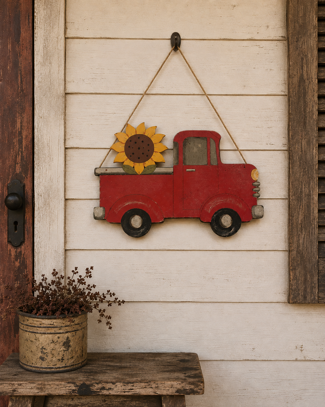Changeable Holiday Red Truck Sign!