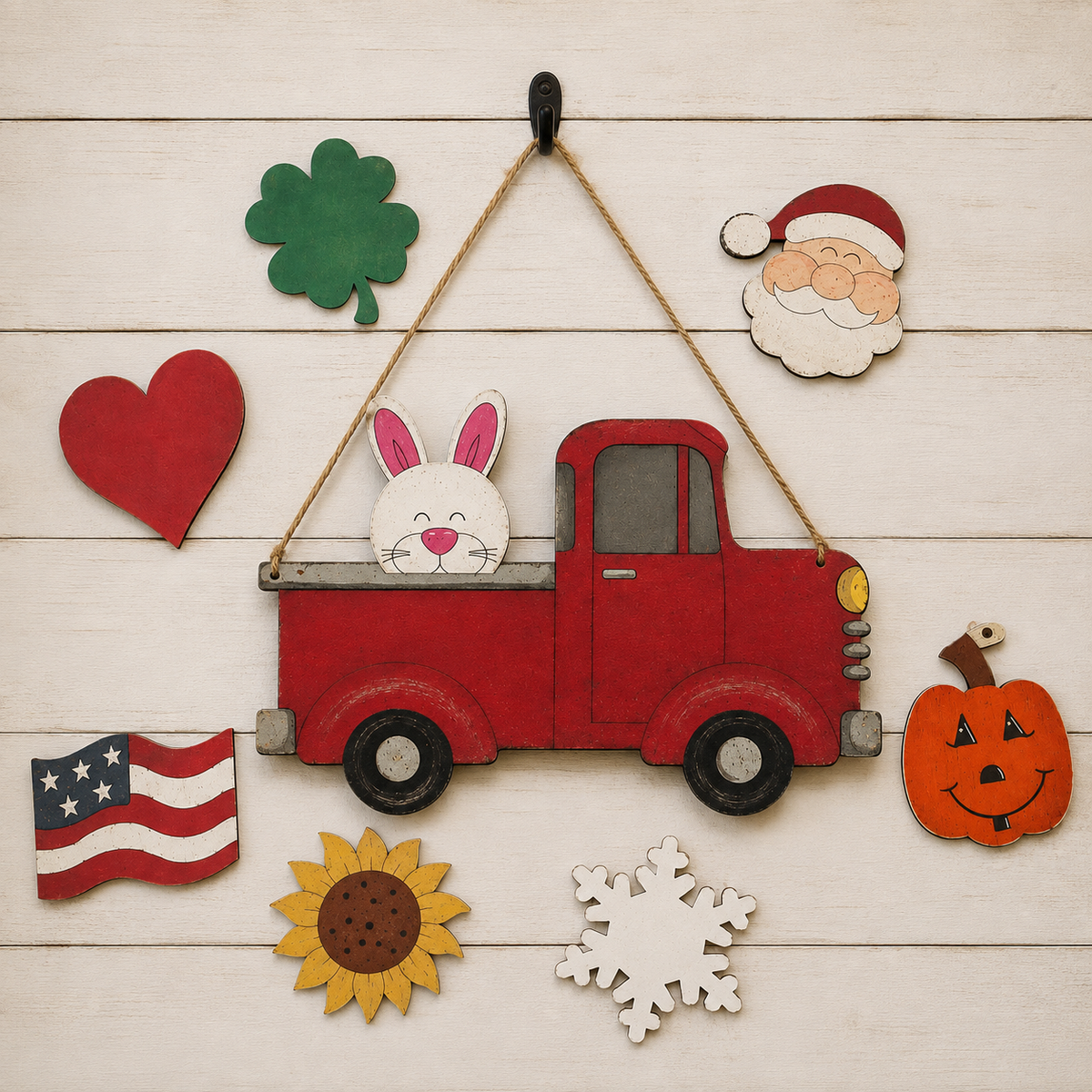 Changeable Holiday Red Truck Sign!