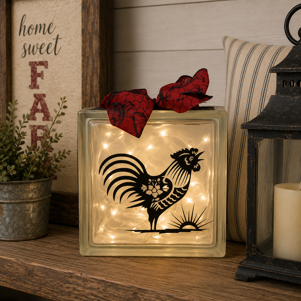 "The Rooster Crows" Light Block