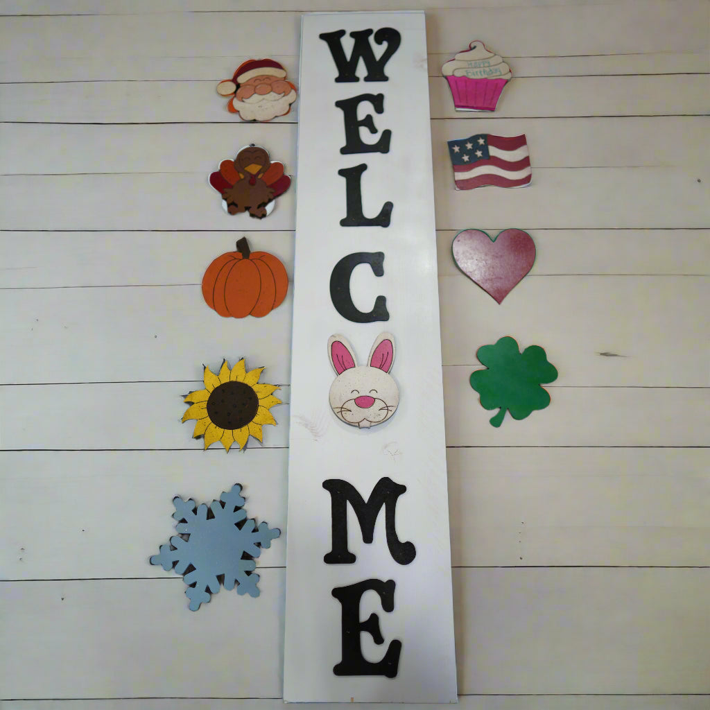 Changeable Welcome 4ft Sign – Teulker's Treasures